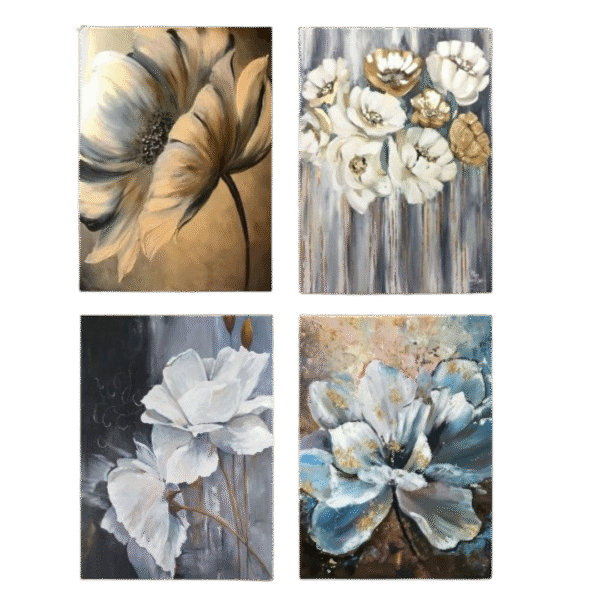 Ooyestore Elegant Living – 4 Piece Wooden Wall Art Frame Set