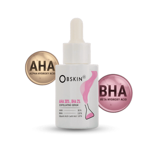 AHA 30% + BHA 2% Exfoliating Serum – 30ml by ObskinUK
