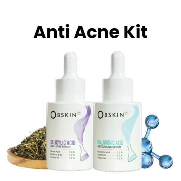 ObskinUK ClearSkin+ Anti-Acne Duo Serum (Hyaluronic Acid + Salicylic Acid) – 2x30ml Kit