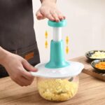 Ooyestore™ Hand Push Chopper – 0.7L Multi-Function Food Grinder, Slicer & Whisk (Random Color) - Image 6