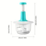 Ooyestore™ Hand Push Chopper – 0.7L Multi-Function Food Grinder, Slicer & Whisk (Random Color) - Image 8