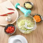Ooyestore™ Hand Push Chopper – 0.7L Multi-Function Food Grinder, Slicer & Whisk (Random Color) - Image 4