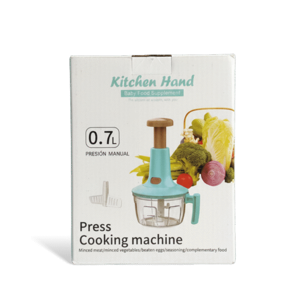 Ooyestore™ Hand Push Chopper – 0.7L Multi-Function Food Grinder, Slicer & Whisk (Random Color)