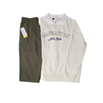 Combo Premium Polo Sweatshirt and Khaki Fleece Trouser Set