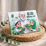 Eid Mubarak Family Love Canvas – Islamic Festive Envelope - Image 2