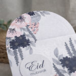 Modern Grey Floral Eid Mubarak Envelope – Minimalist Premium Eidi Cover - Image 3