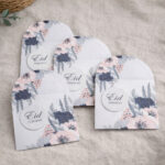 Modern Grey Floral Eid Mubarak Envelope – Minimalist Premium Eidi Cover - Image 4