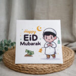 Happy Eid Mubarak Cute Boy Eidi Tikki – Kids Money Gift Envelope - Image 2