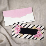 Black Stripes with Pink Floral Premium Envelope - Image 3