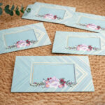 Pastel Blue Floral Frame Premium Envelope - Image 4