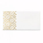 White & Gold Ornamental Premium Envelope