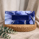 Navy Blue Marble Texture Premium Envelope - Image 2
