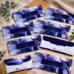 Navy Blue Marble Texture Premium Envelope - Image 4