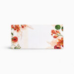 Royal Orange Floral Premium Card Envelope
