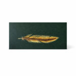 Premium Golden Feather Designer Sound Card Envelope (Pack of 10)