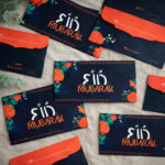 Navy Blue Arabic Calligraphy Premium Eid Envelope (10PCS) - Image 4