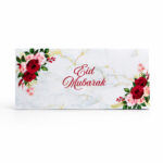 Floral Marble Premium Eid Mubarak Envelope (10PCS)